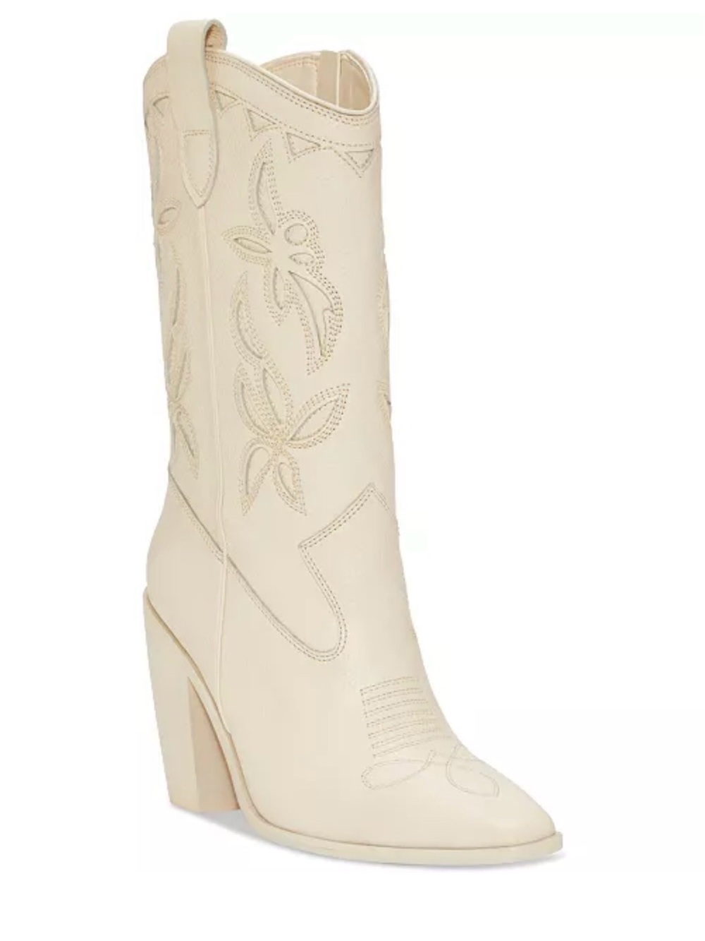 Vince Camuto Alisah Cowboy Boots Cream New 9